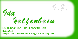 ida helfenbein business card